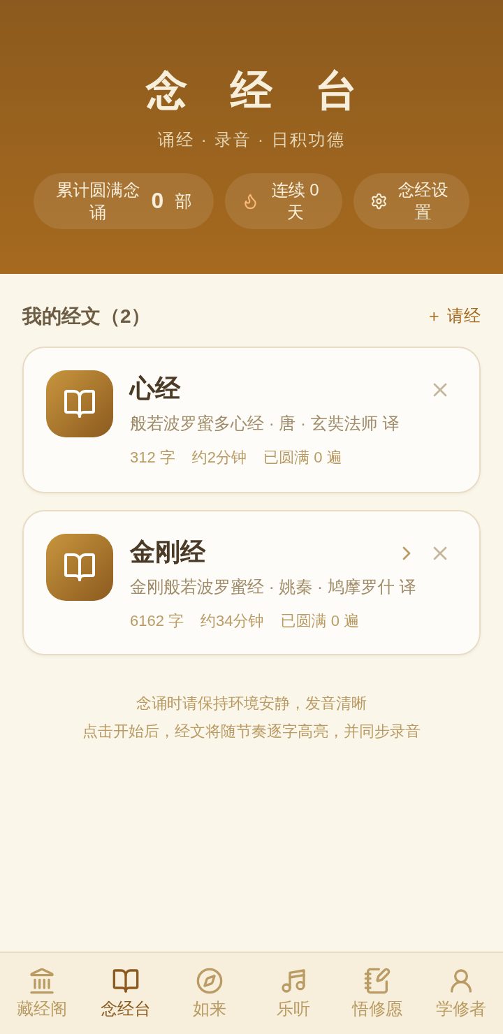 念经台界面